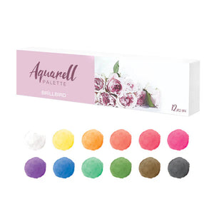 Brillbird Aquarell Pallet includes 12 Colours