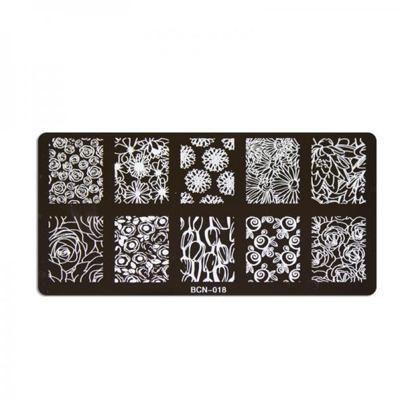 Brillbird Nail stamp plate - 018